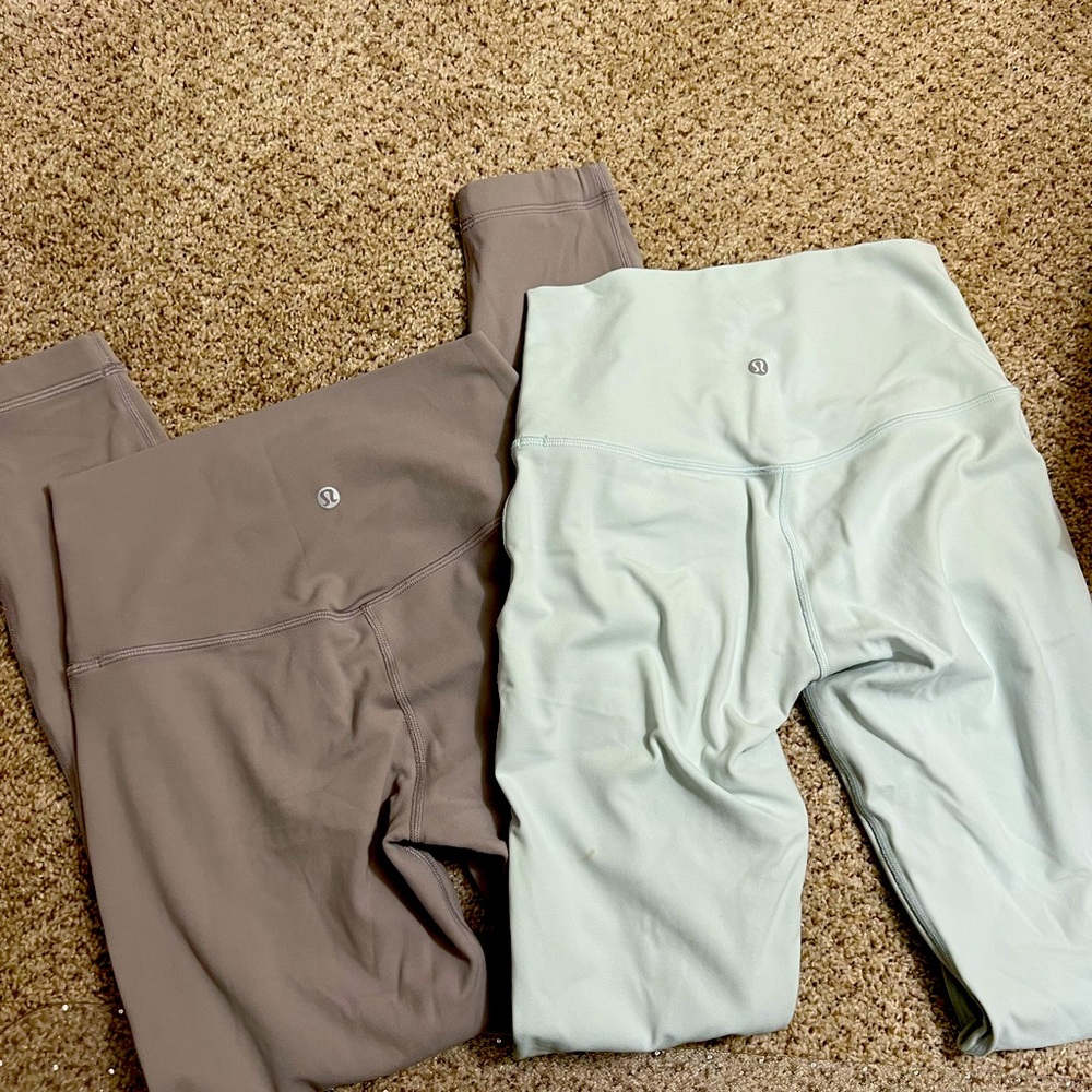 2 pairs LULULEMON align pants size 6